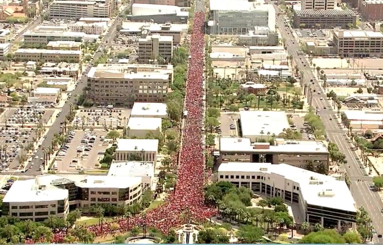 Some idea of the size of the Arizona march