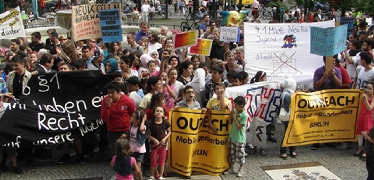 Protest in Neukölln gegen Sozialabbau auf Kosten von Kindern und Jugendlichen
