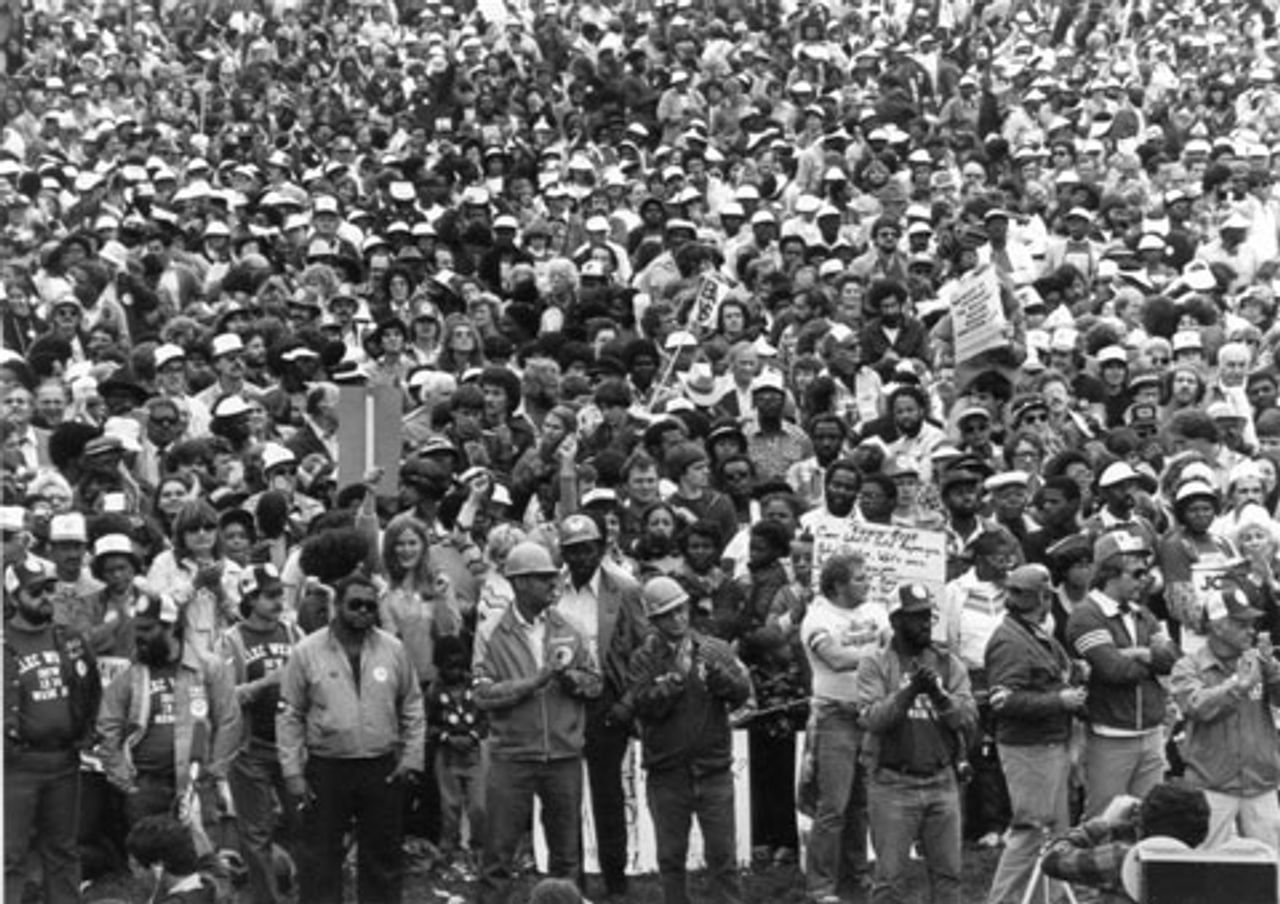 Solidaritätstag für PATCO in Washington DC am 19. September 1981