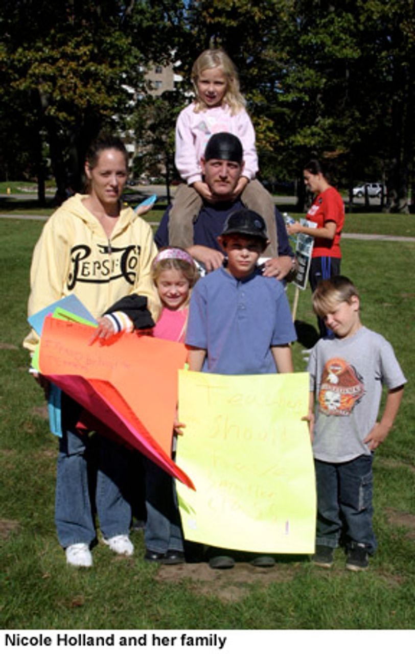 Nicole Holland and her family