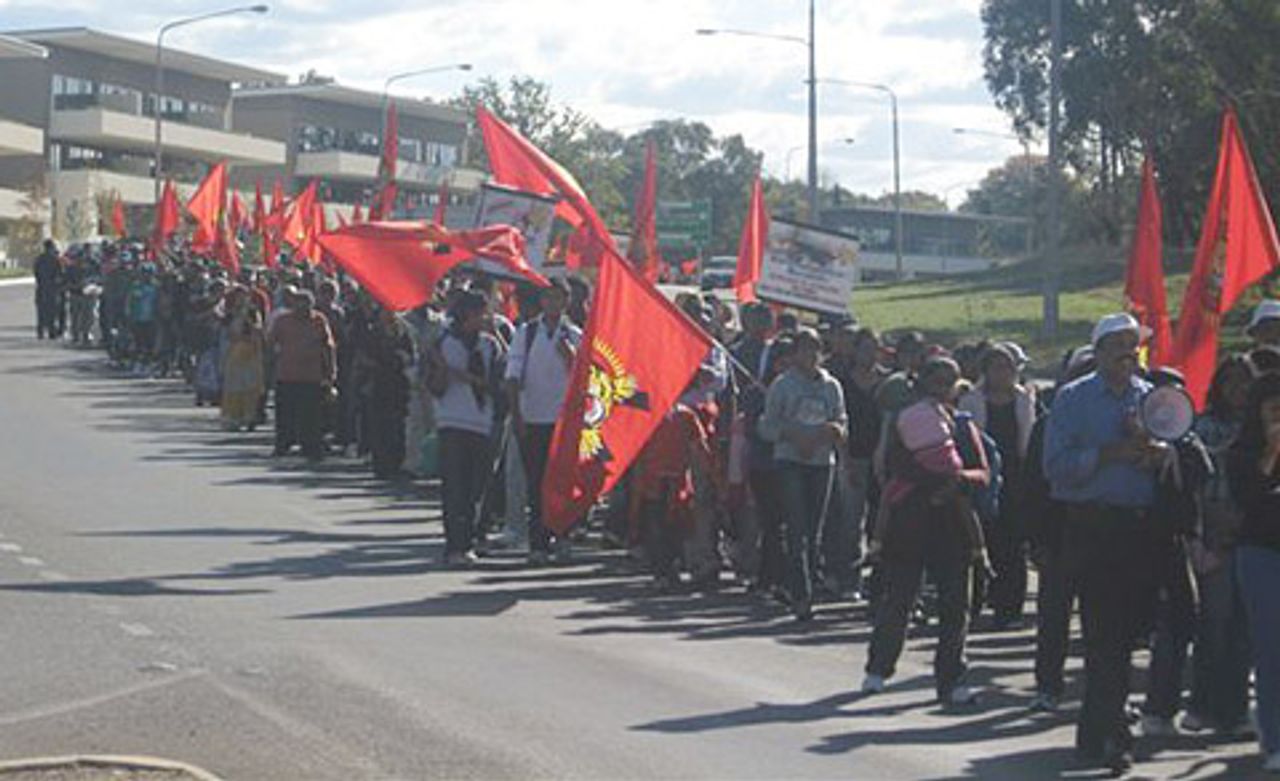 Tamil marchers