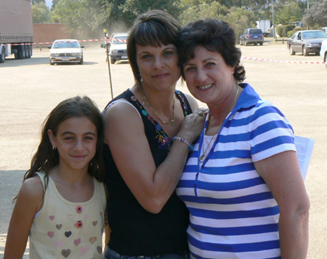 Maria Pittari (right), her daughter and friend Elisa