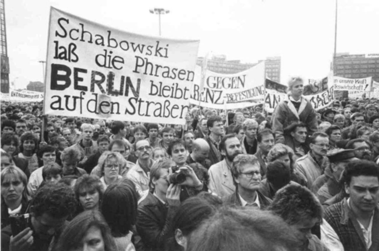 Mass demonstration in East Berlin