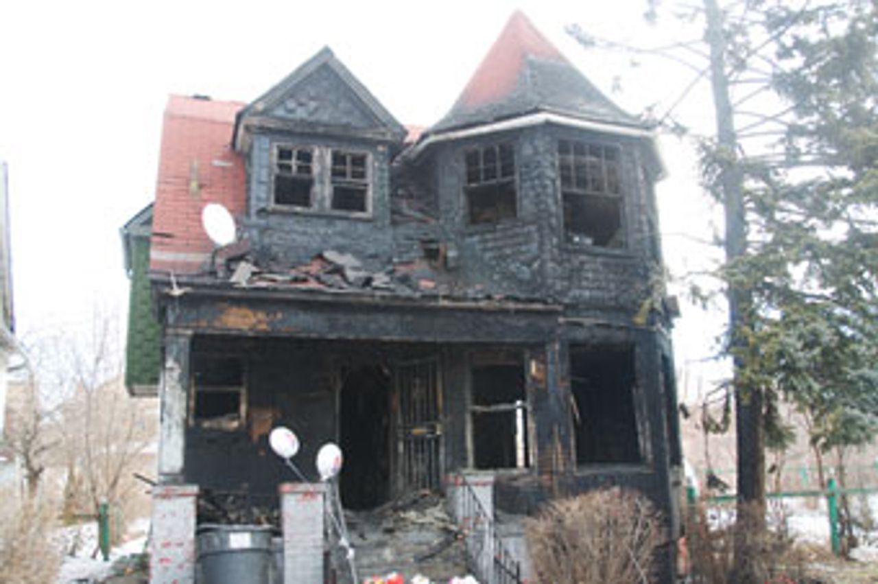 Burned house