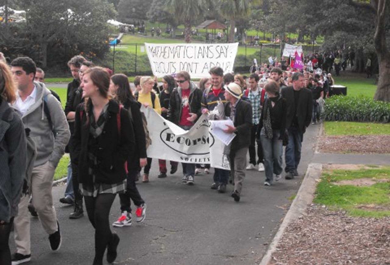 Protest march through Victoria Park