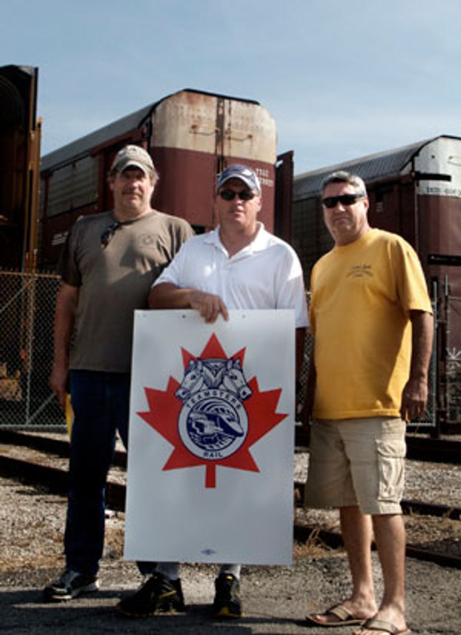 Greg Demers, an engineer for 22 years, Dave Boxall, a conductor for 25 years, and AJ McGuinness, a conductor for 39 years