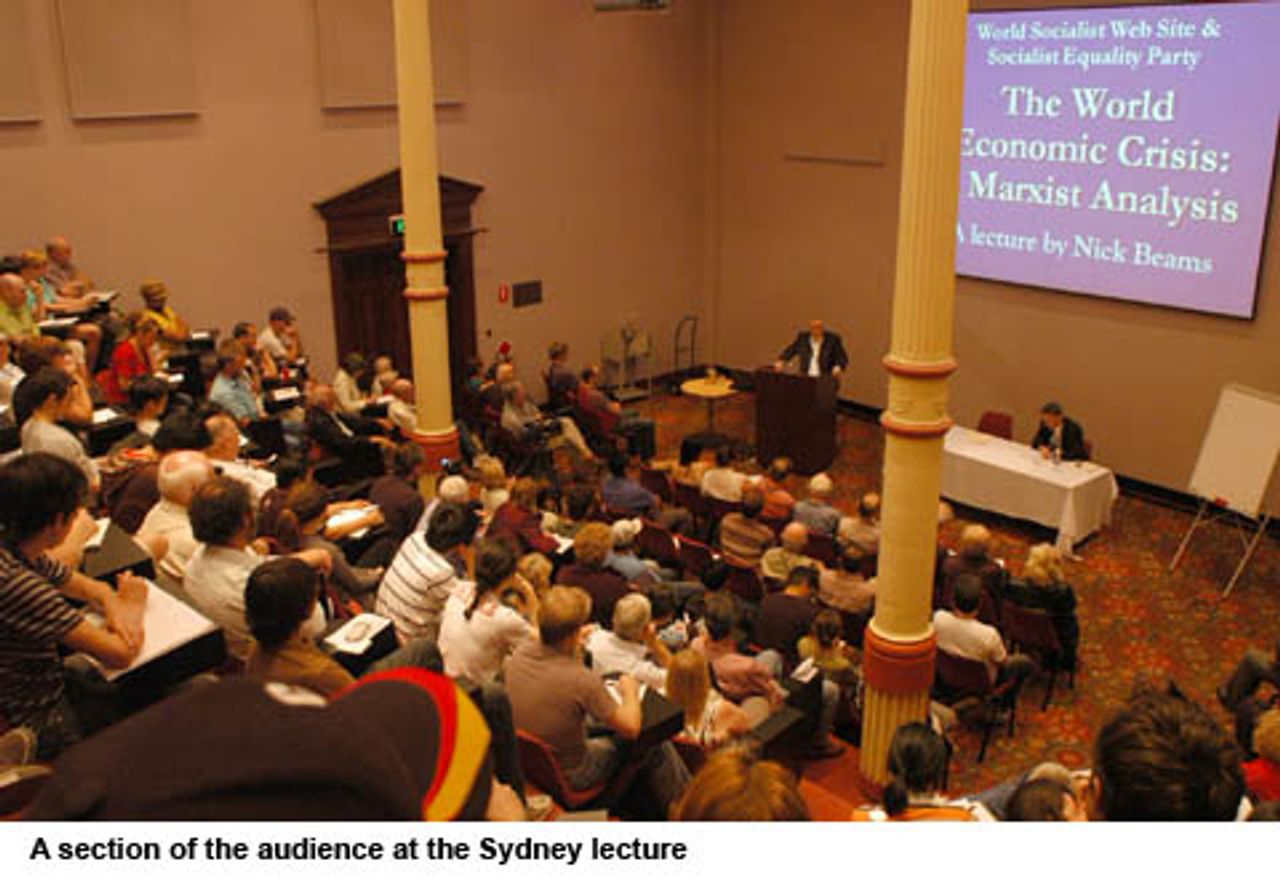 Nick Beams speaking in Sydney