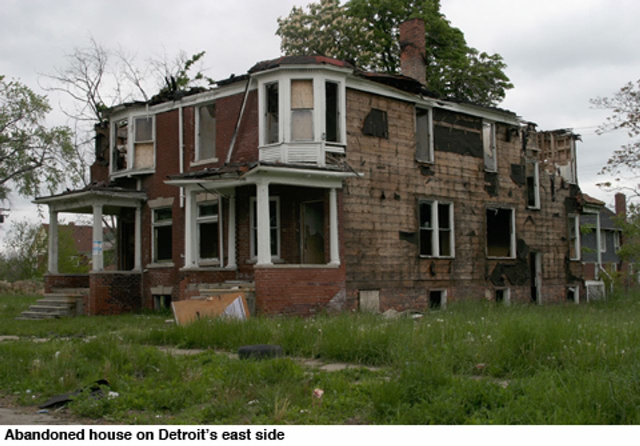 Abandoned house on Detroit's east side