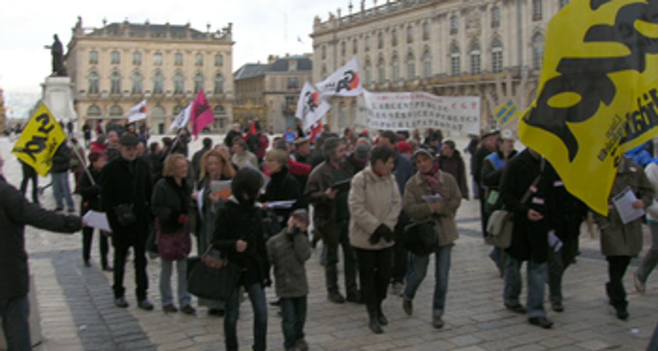 French demonstration against postal service privatisation