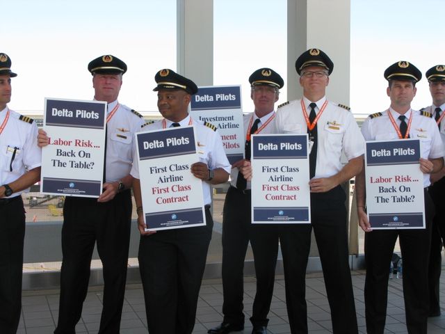 Delta Airlines pilots hold protest over stalled contract talks - World
