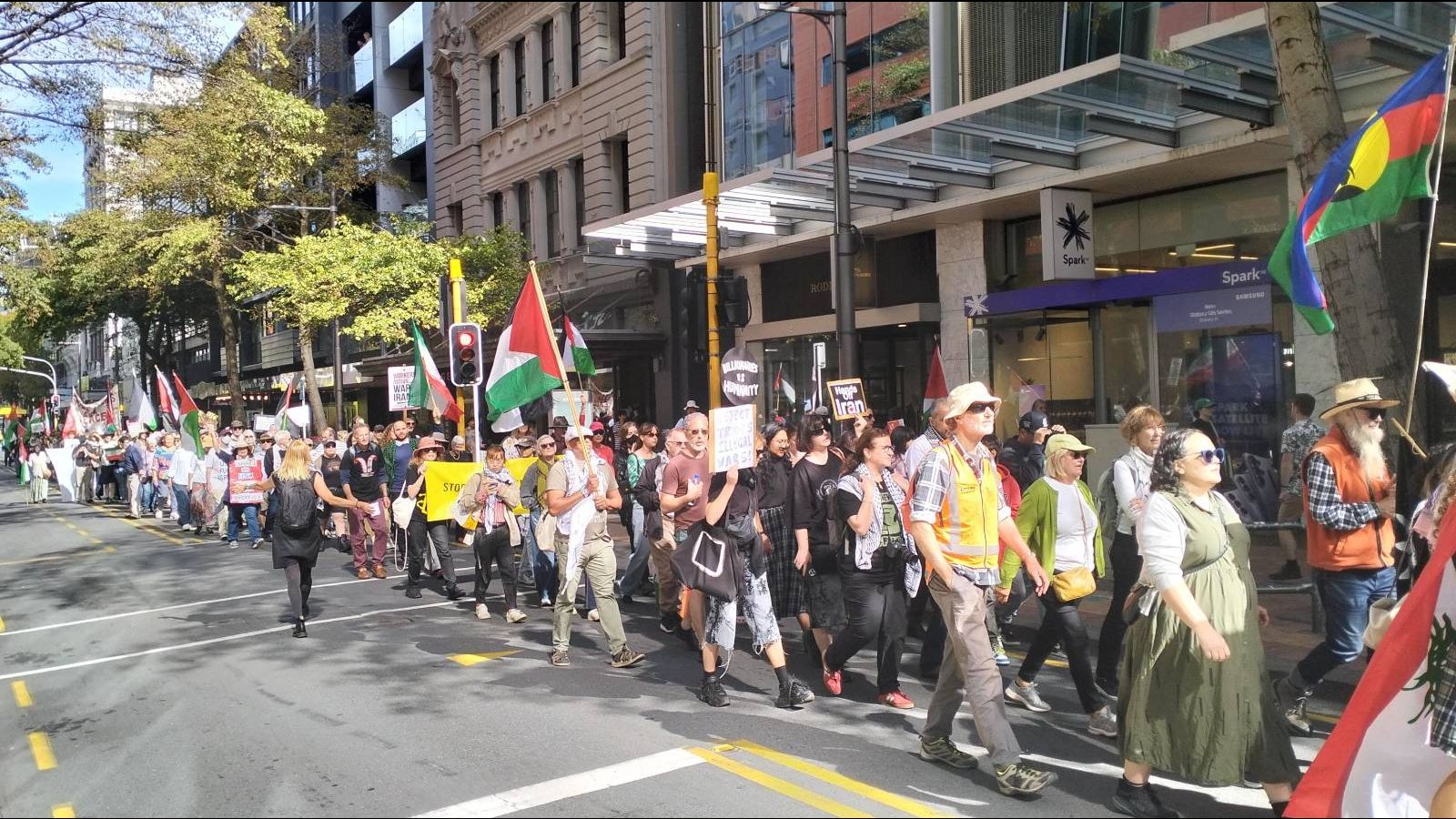 New Zealand protests against war on Iran, Lebanon and Gaza