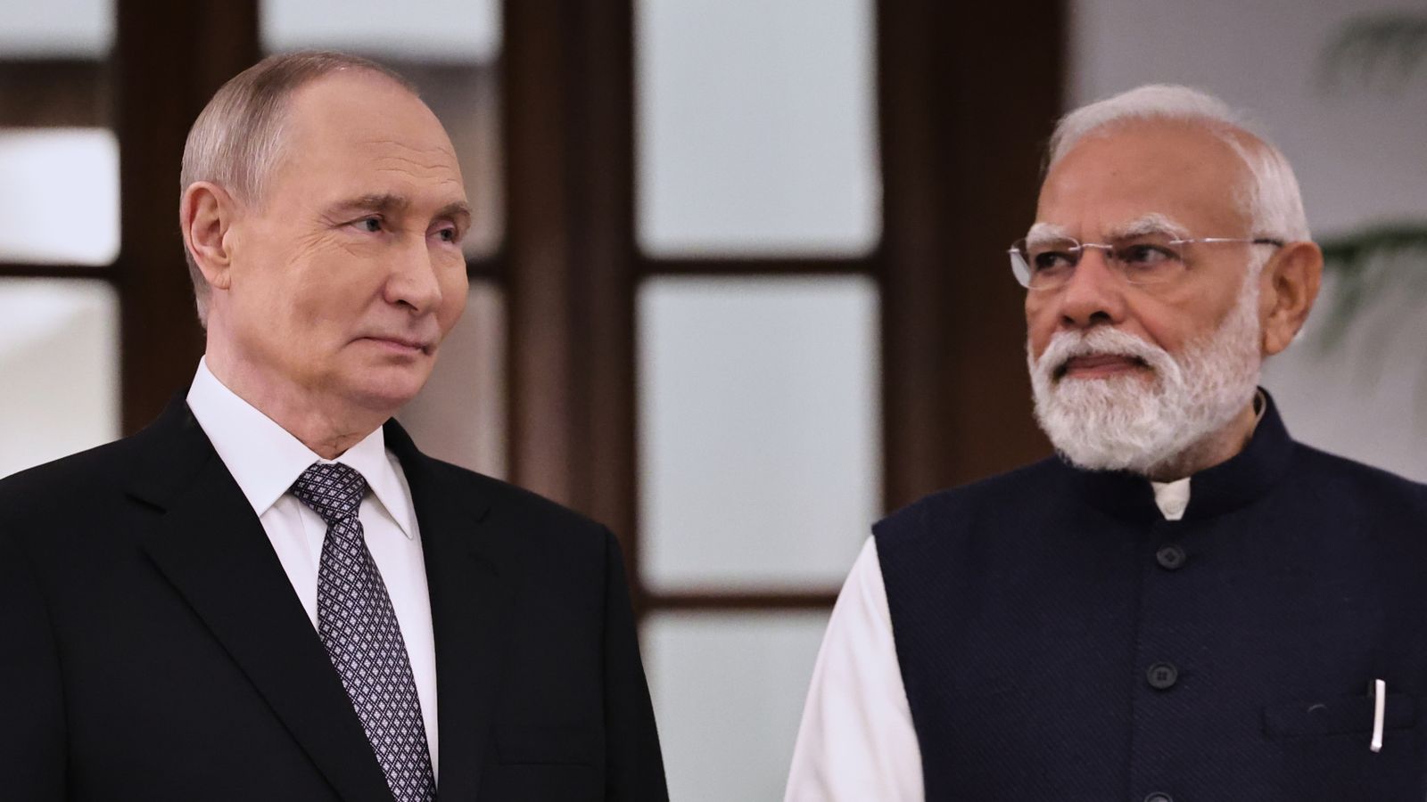 Modi greets Putin with pomp and ceremony as Trump demands New Delhi downgrade its ties with Russia