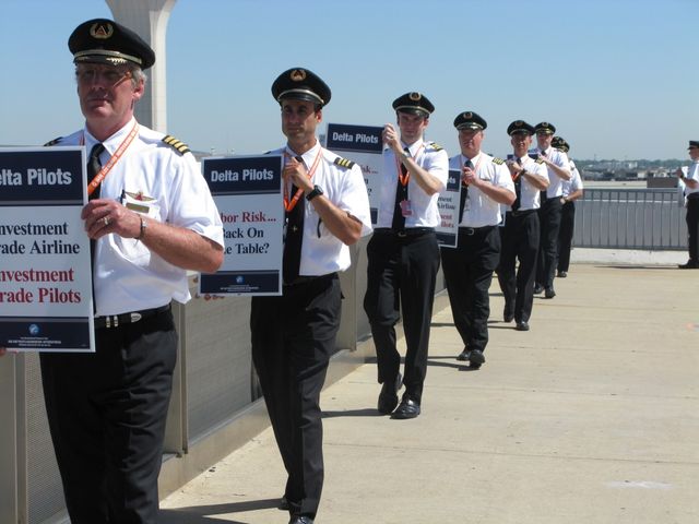 Delta Airlines pilots hold protest over stalled contract talks - World