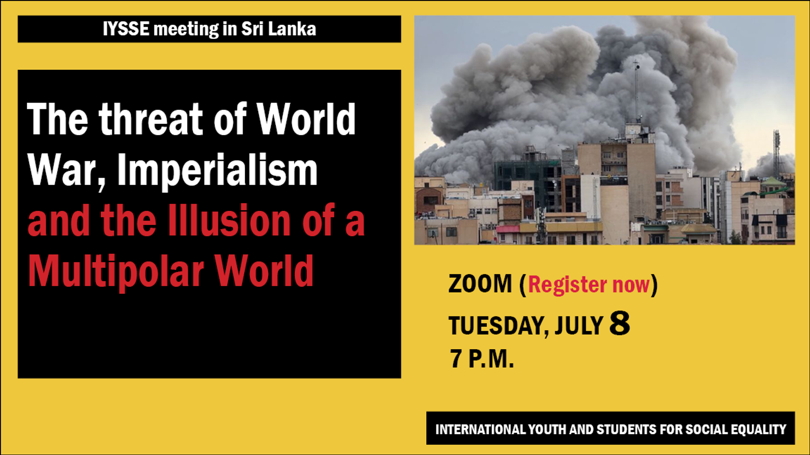 IYSSE meeting: World War, Imperialism and the Illusion of a Multipolar World