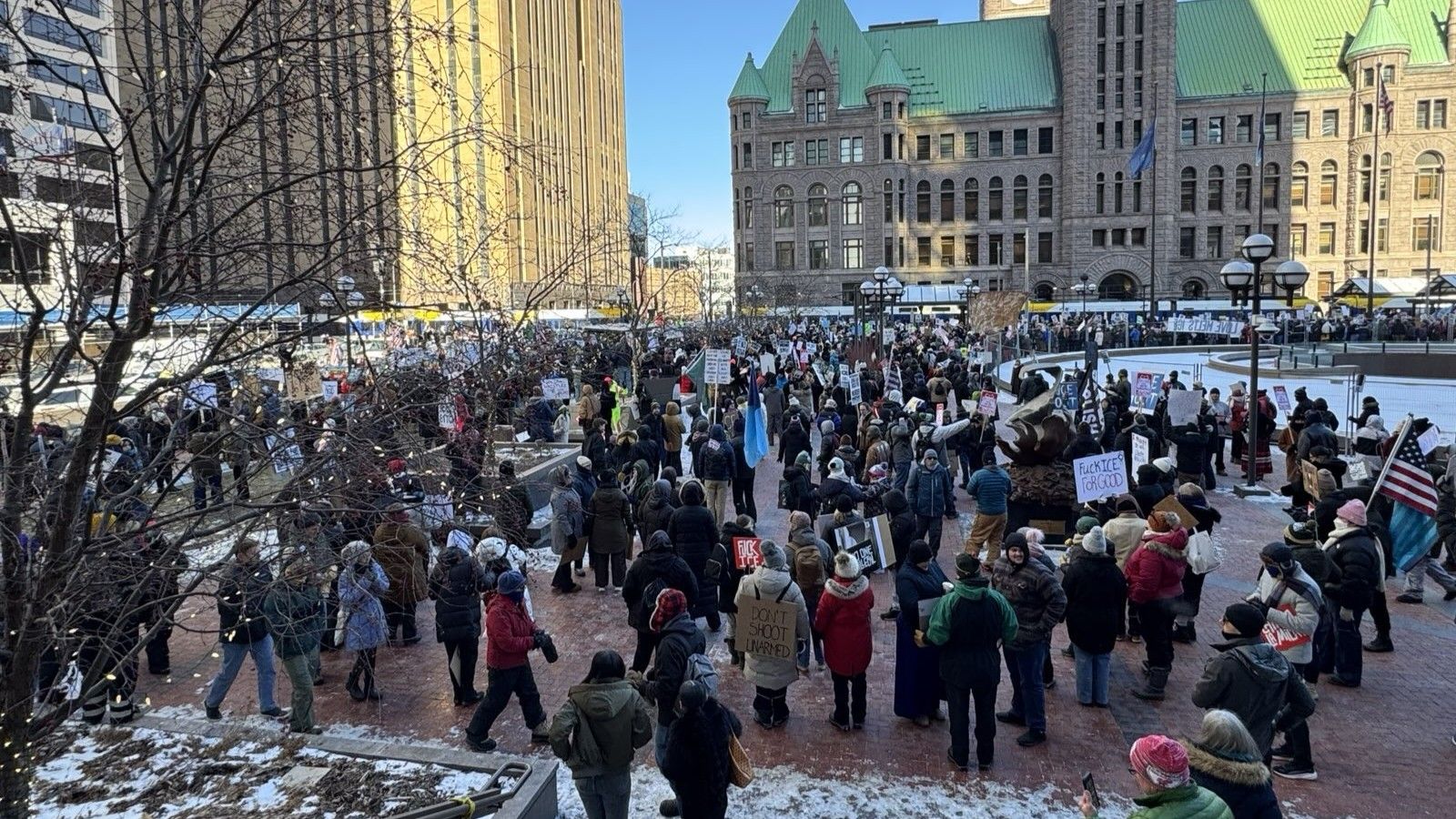 Tens of thousands of students across US join Minneapolis movement against ICE