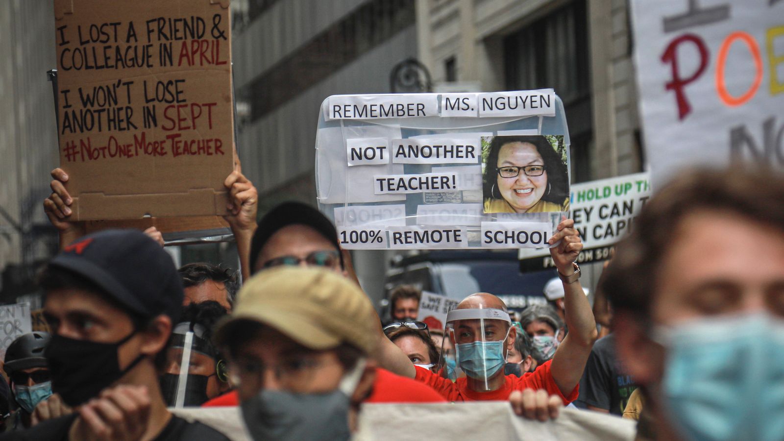 Angry educators and parents across the US protest the reckless return ...