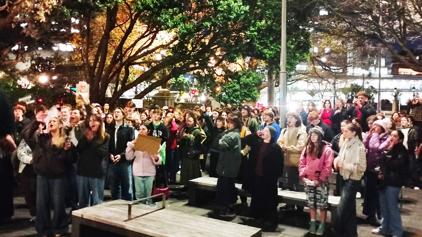 Students protest against New Zealand budget cuts