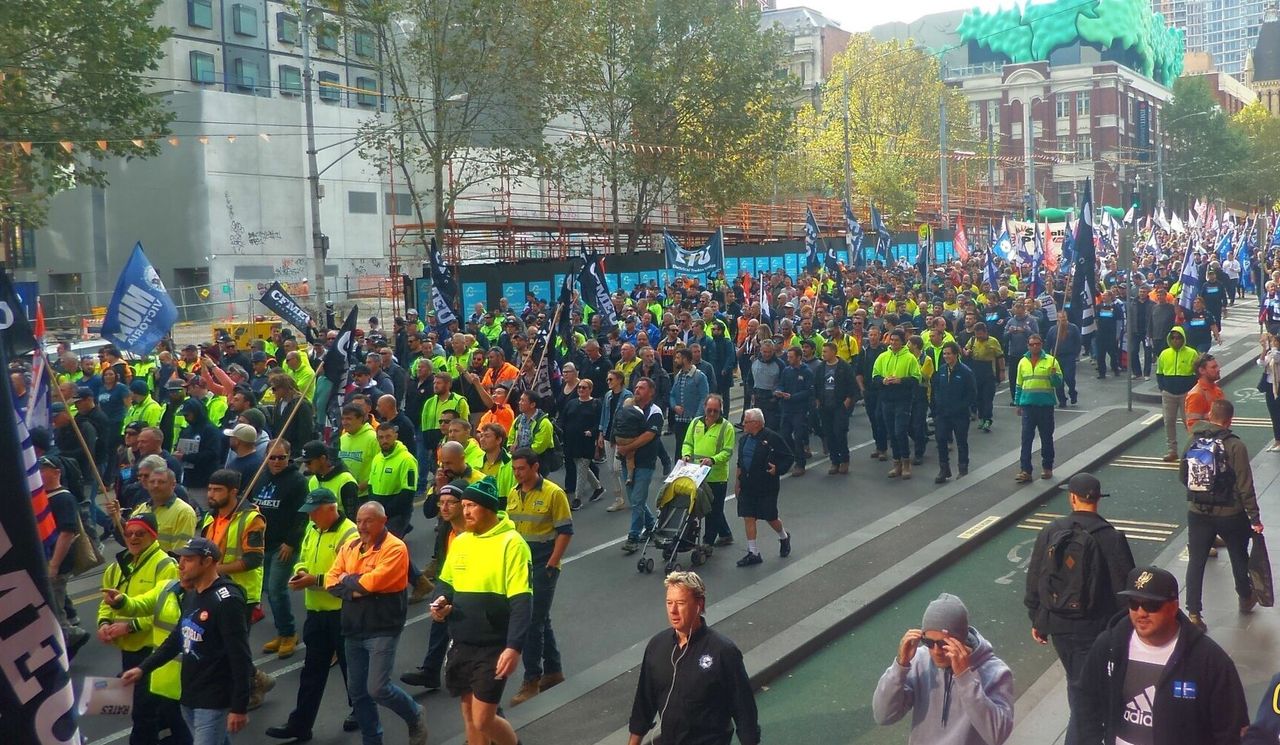 Australian Unions Promote Labor Party At Change The Rules Rally In 