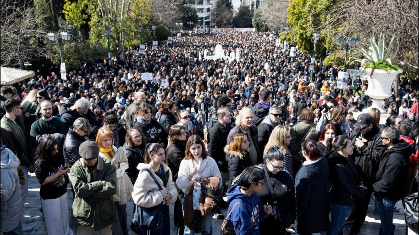 Protesters speak out at global demonstrations marking three years since Greece’s Tempi rail crash deaths