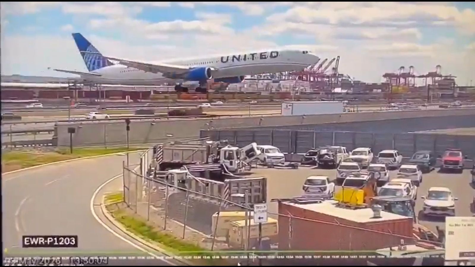 United Flight 169 strikes highway vehicle on landing at Newark: The latest incident in crisis-ridden US aviation system