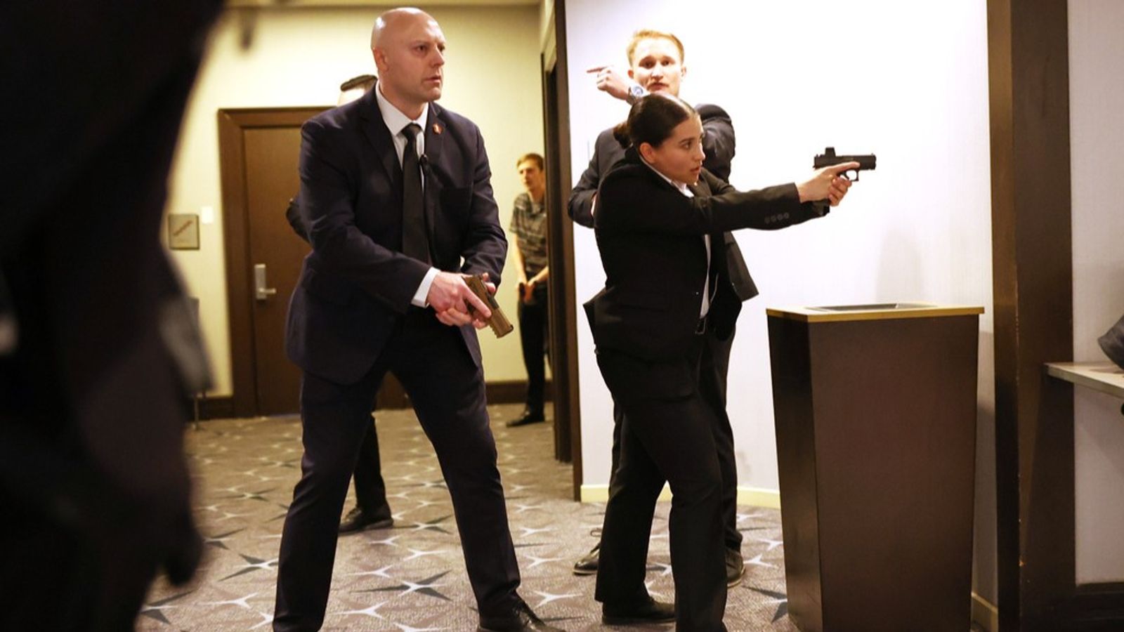 Trump seeks to profit politically from attack in Washington hotel