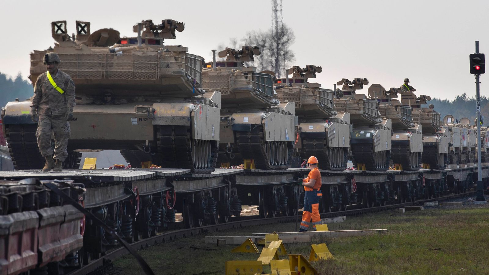 Amerikanische Abrams-Panzer rollen in die Ukraine