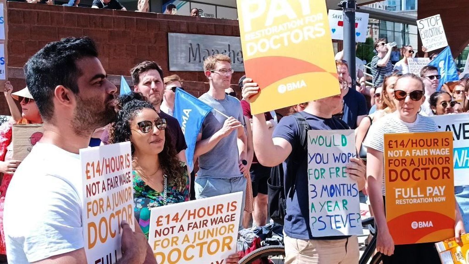 Britain’s radiographers and doctors continue NHS strikes, as union ...