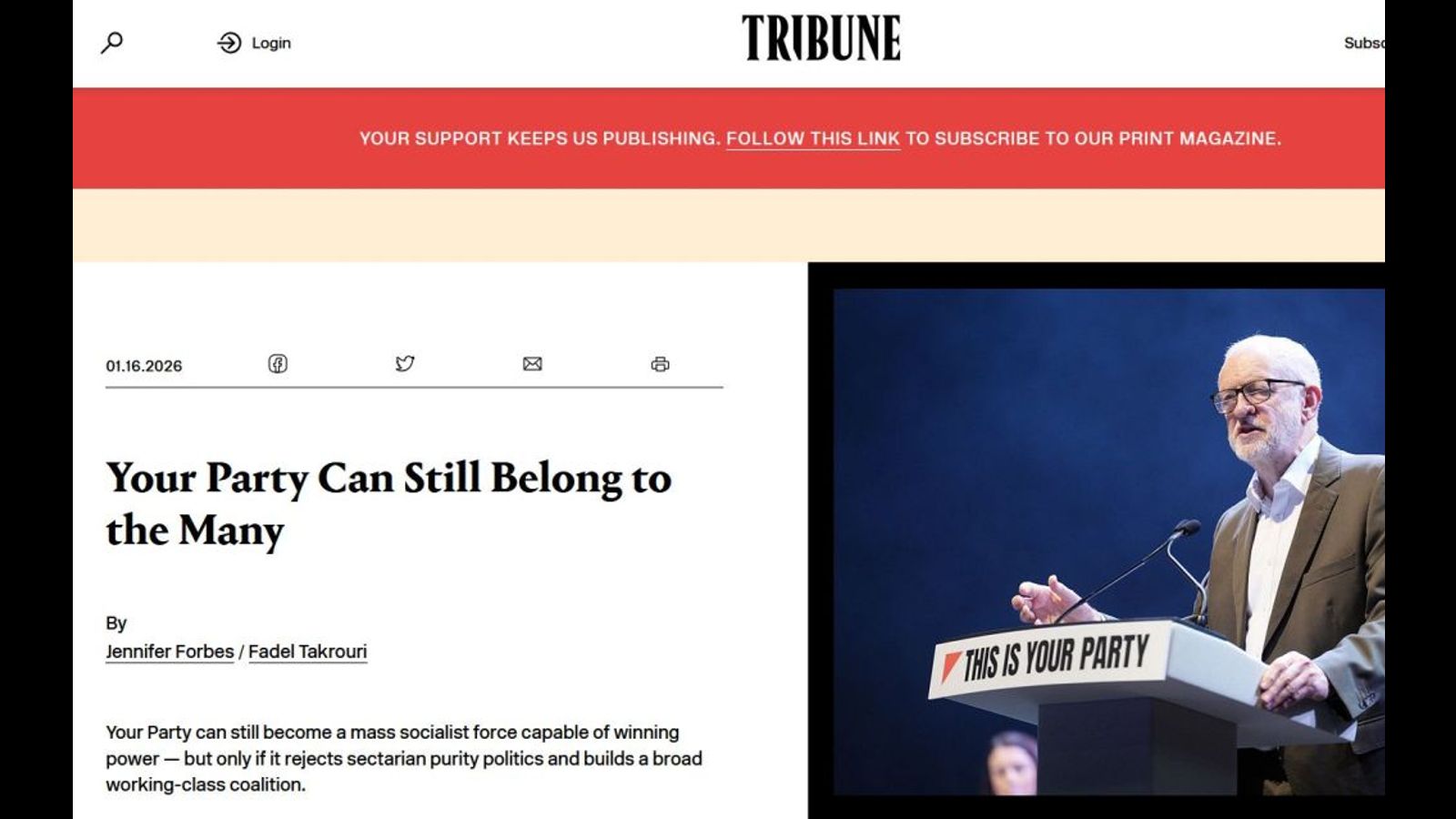 Corbyn’s anti-socialism, Sultana’s reformism and the necessary revolutionary alternative