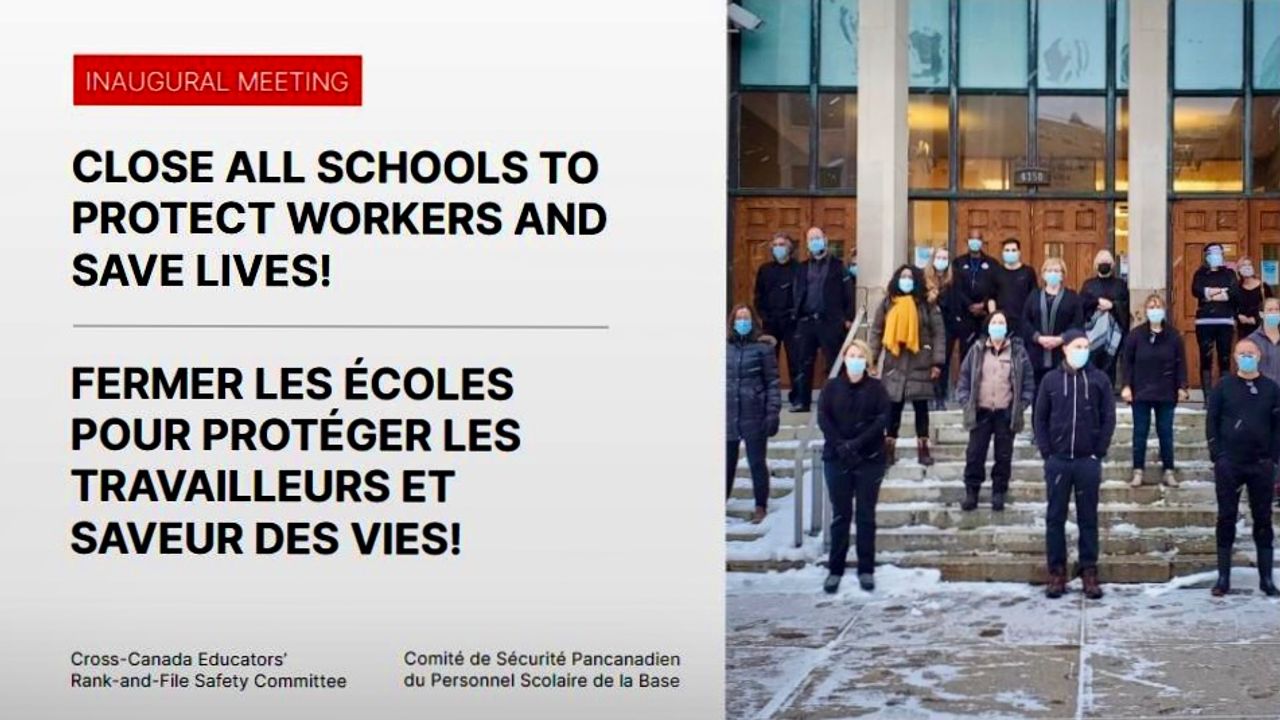 At inaugural public meeting, Cross-Canada Educators Rank-and-File Safety Committee calls for working class action to stop the third COVID-19 wave - Vimarsana News