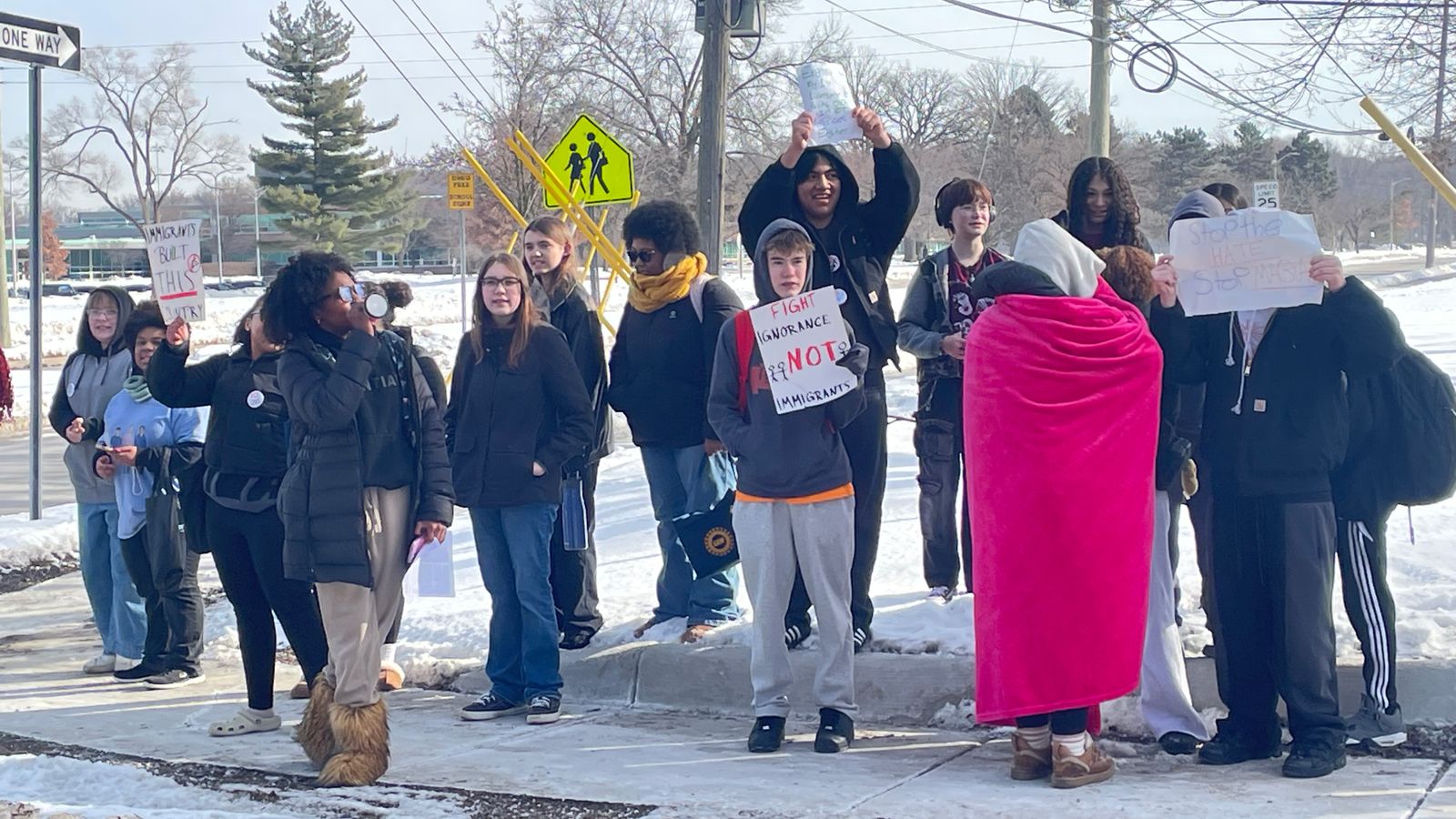Royal Oak High School students in Detroit suburb walk out to defend immigrants