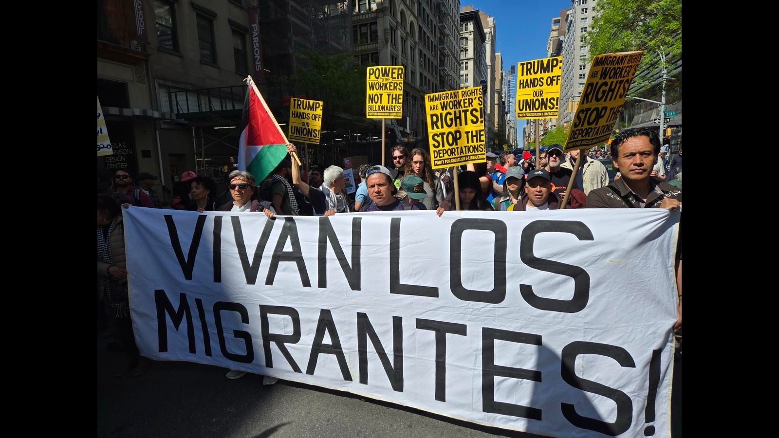 “All this money for bombs but no money for education”: May Day protesters in US denounce war and dictatorship