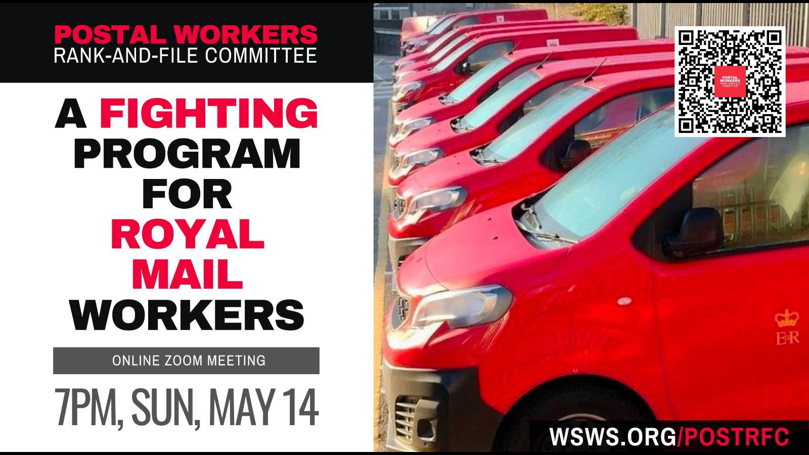 An invitation to Sunday’s Zoom meeting from the Postal Workers Rank-and ...