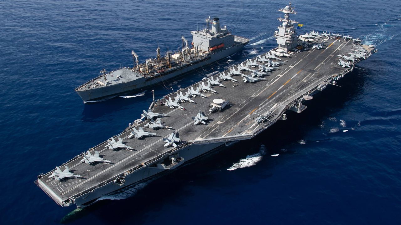 Le Pentagone ordonne à deux porte-avions de rester en Méditerranée - The  Times of Israël