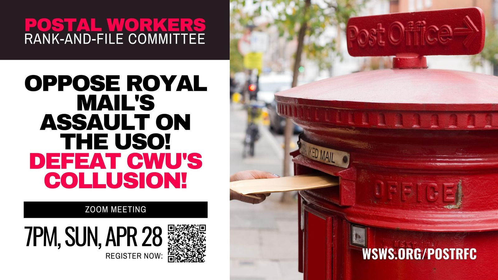 Nehmen Sie am Sonntag an der Basisversammlung der britischen Postangestellten teil: „Sie wollen Royal Mail auf Augenhöhe mit Evri und Amazon“
