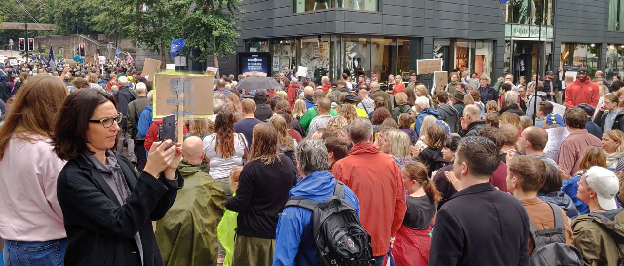 The protest in Bristol