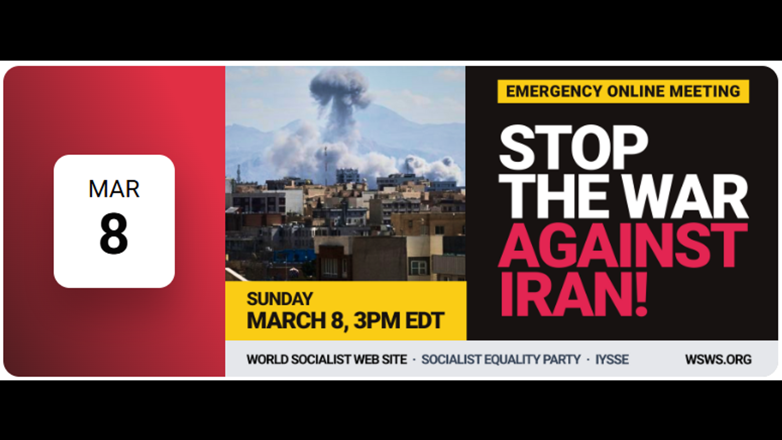 Stop à la guerre d'extermination impérialiste contre l'Iran !