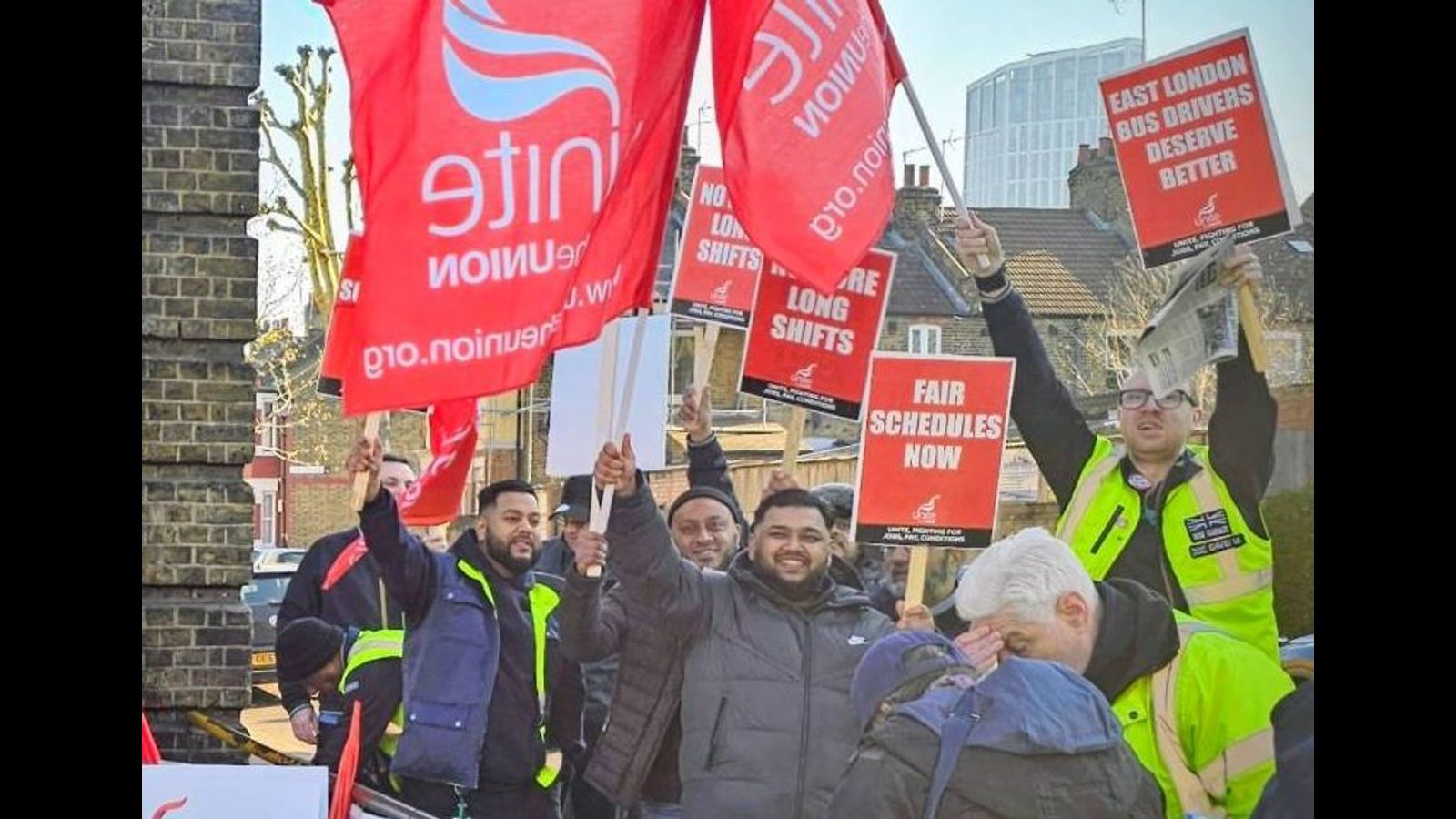 East London bus drivers opposing fatigue face strike breaking by Stagecoach