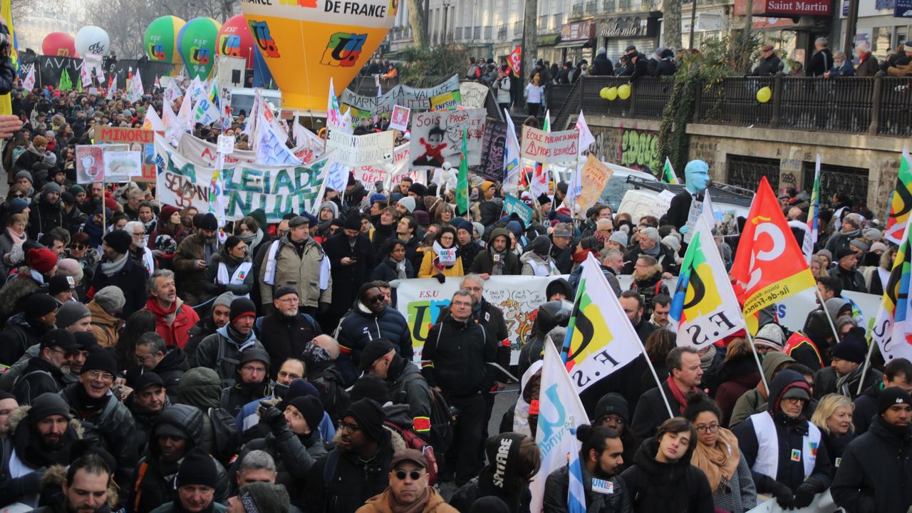 A segment of the Paris march