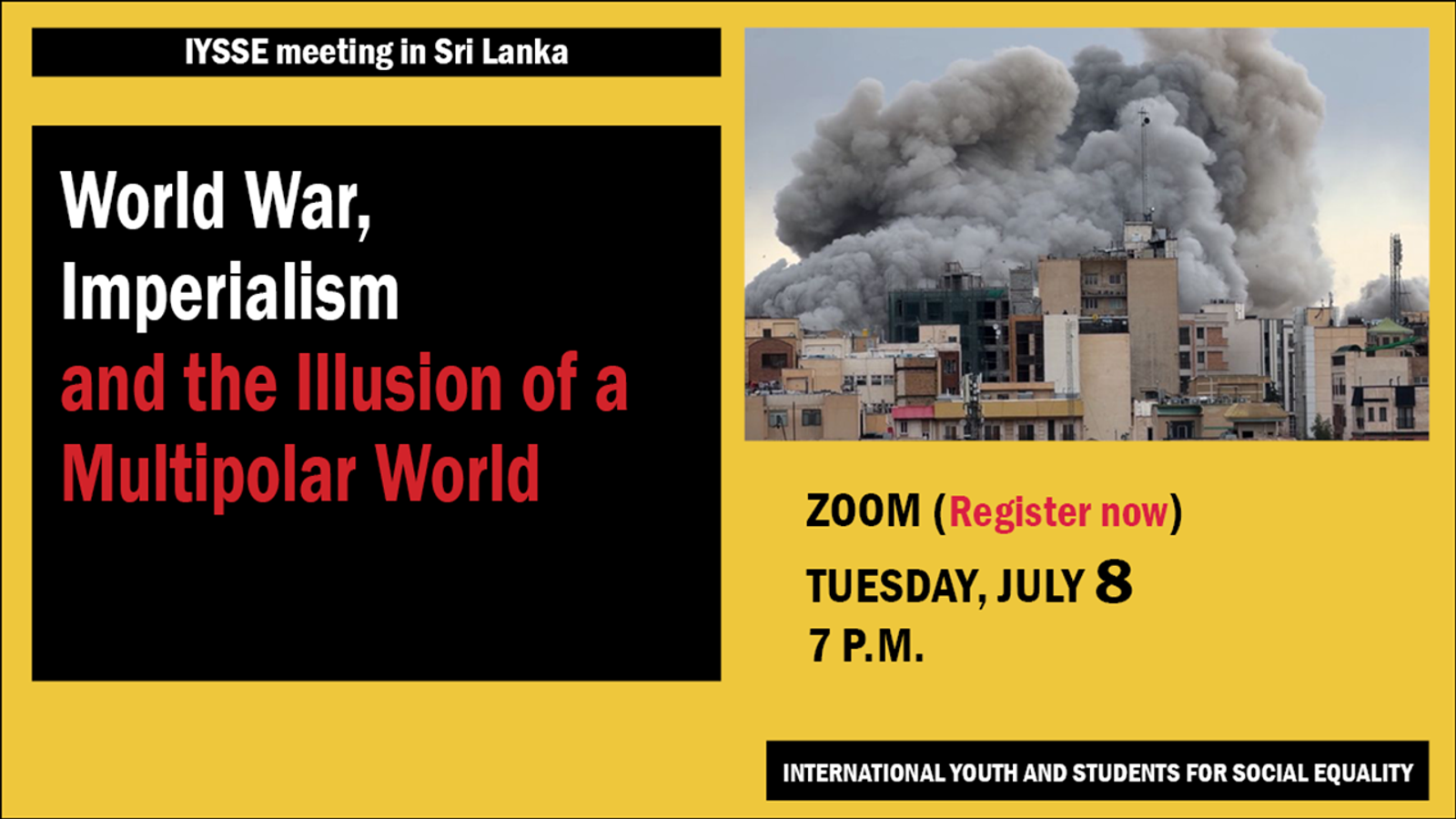 IYSSE meeting: World War, Imperialism and the Illusion of a Multipolar World