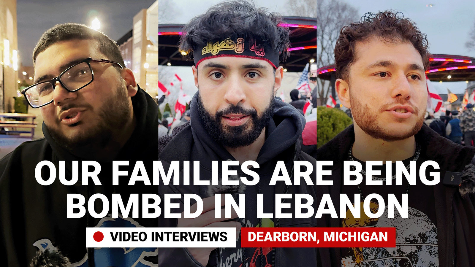 Dearborn residents oppose bombing of Lebanon at candlelight vigil