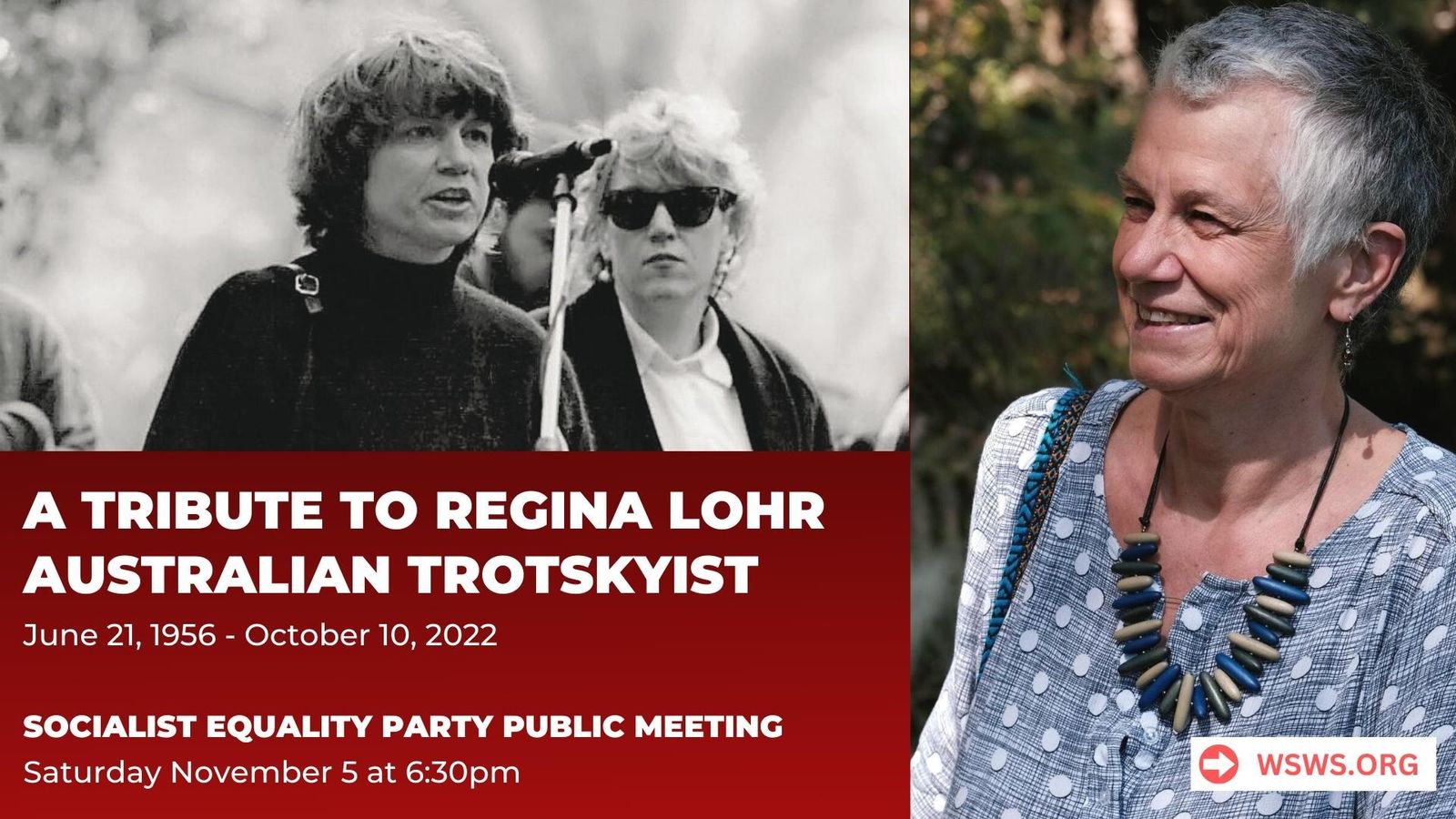 A Tribute To Regina Lohr Australian Trotskyist World Socialist Web Site