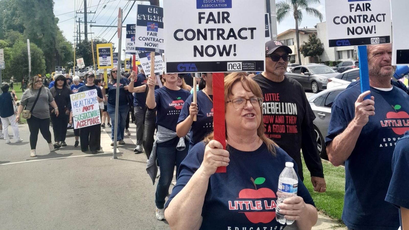 Little Lake City teachers continue strike, while UTLA claims LA teachers ratified new contract
