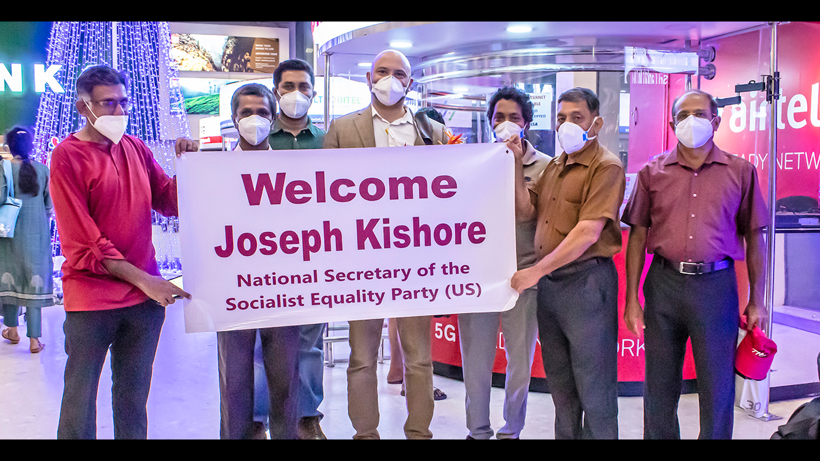 Video: Joseph Kishore, nationaler Sekretär der SEP (USA), wird bei seiner Ankunft in Sri Lanka begrüßt