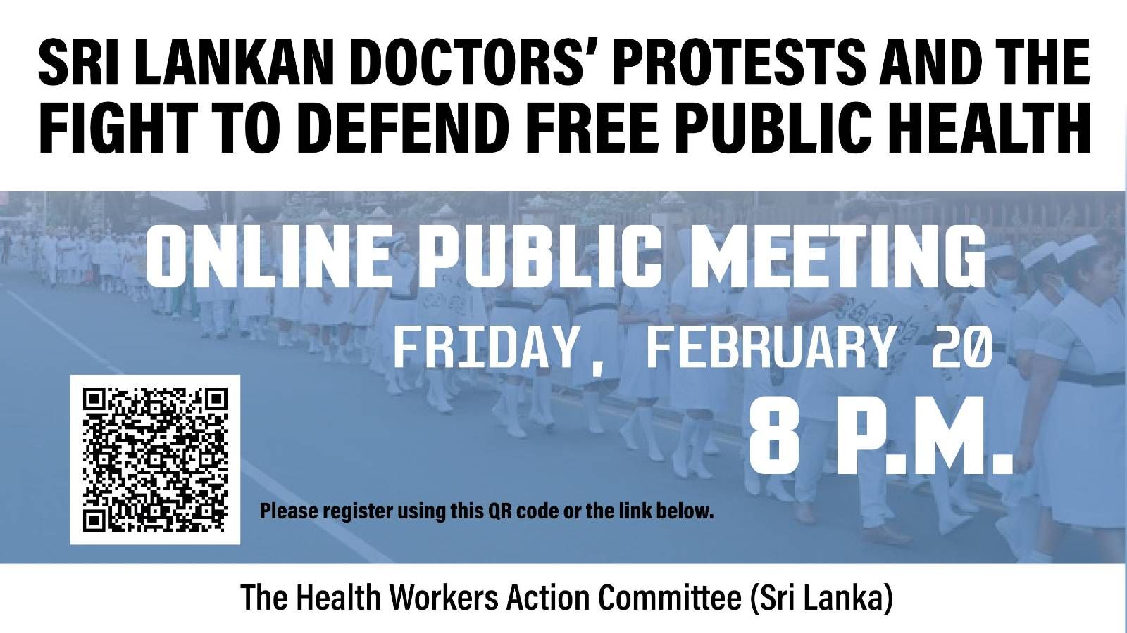 Online Public Meeting: Sri Lankan doctors’ protests and the fight to defend free public health