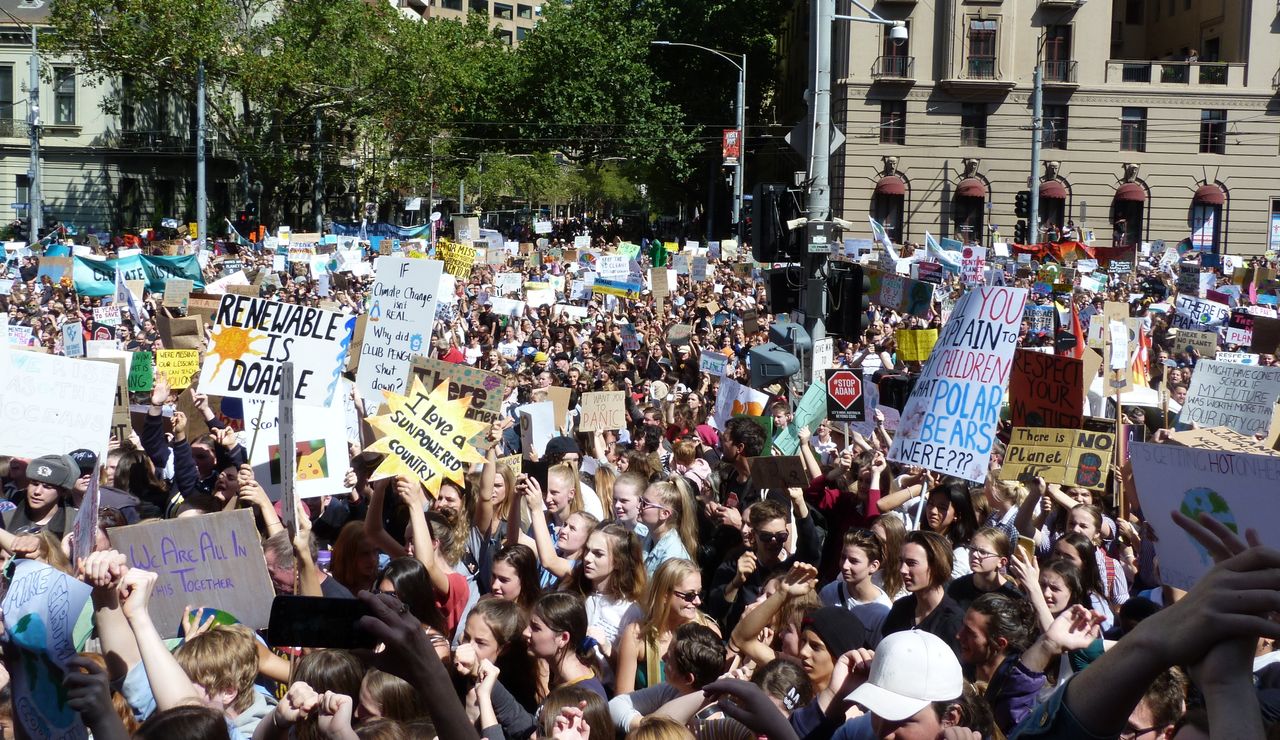 A section of the Melbourne protest