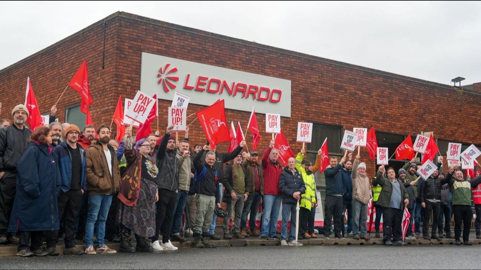 UK Leonardo and BAE Systems workers strike for pay rise