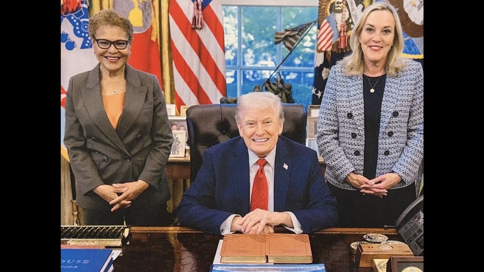 Bass joins Trump in pro-corporate wildfire “relief” charade