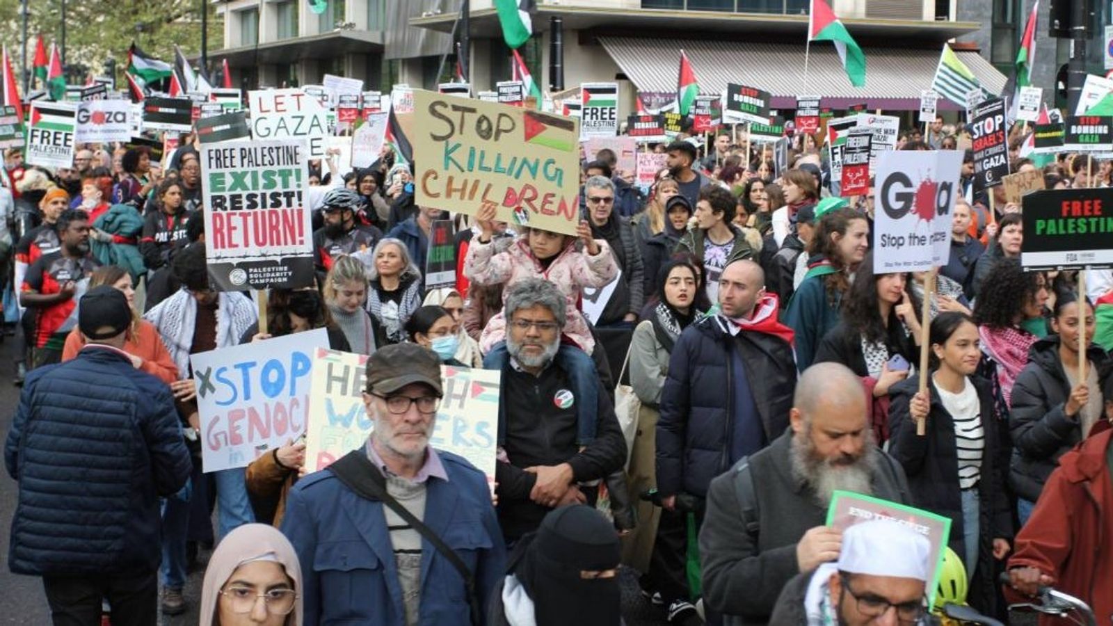 Massive Anti-War Demonstration in London Against Israel’s War on Gaza