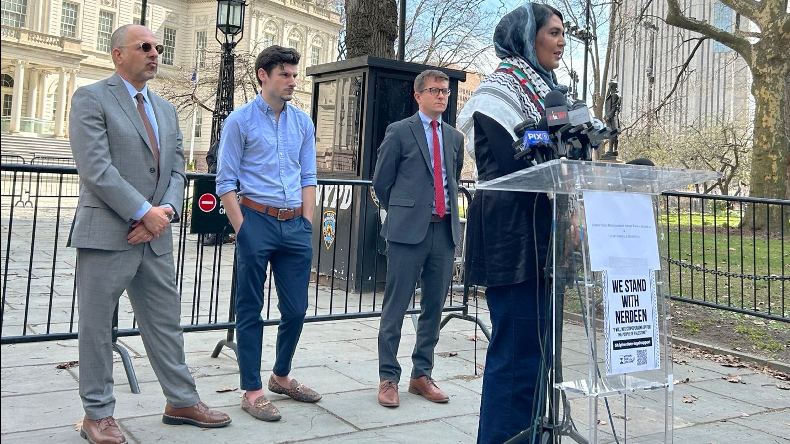 Palestinian activist Nerdeen Kiswani and her attorneys speak out on Zionist assassination plot