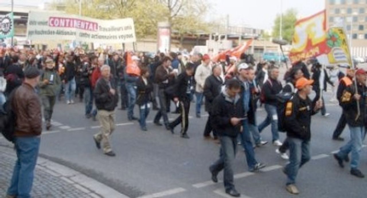 Demonstration through Hanover